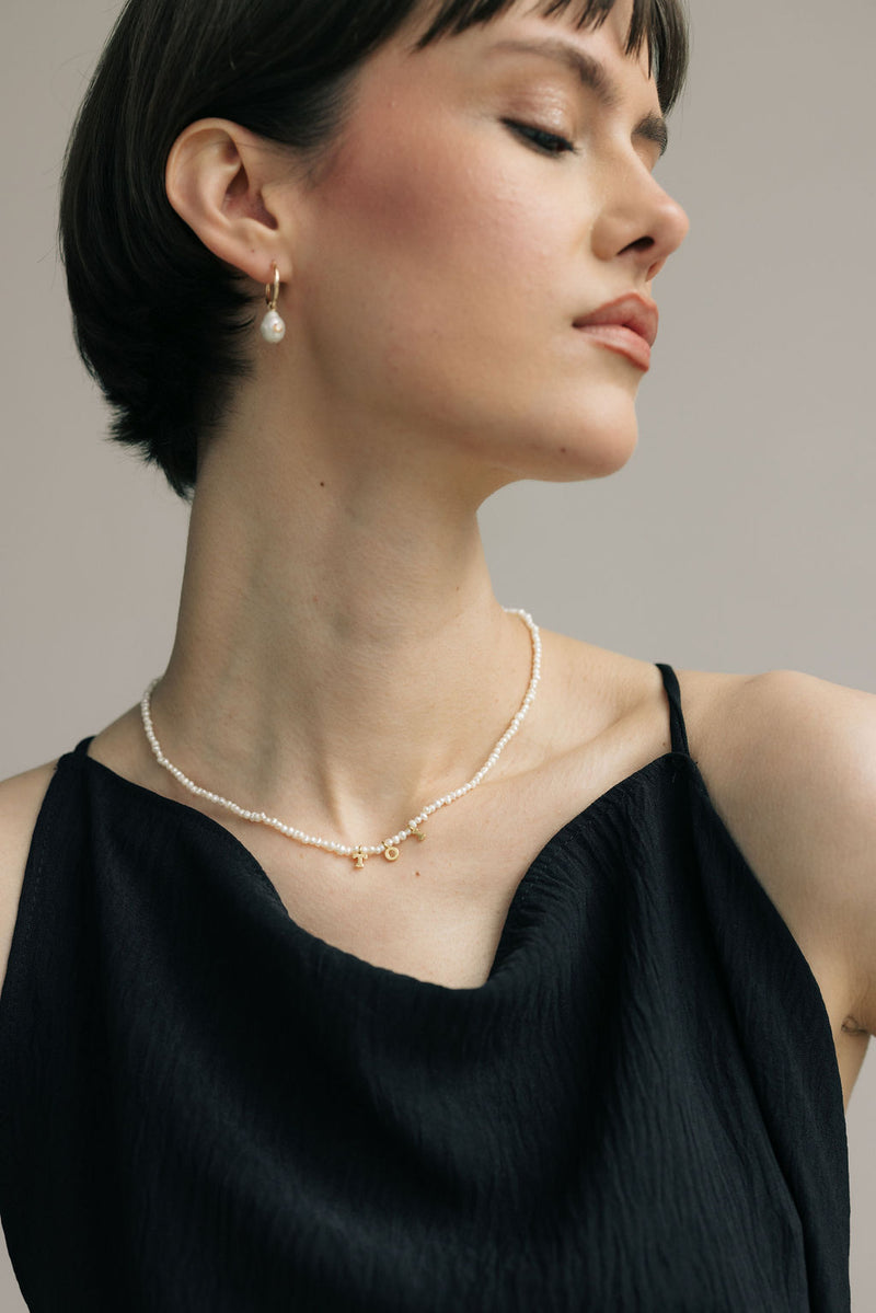 Rime initials necklace