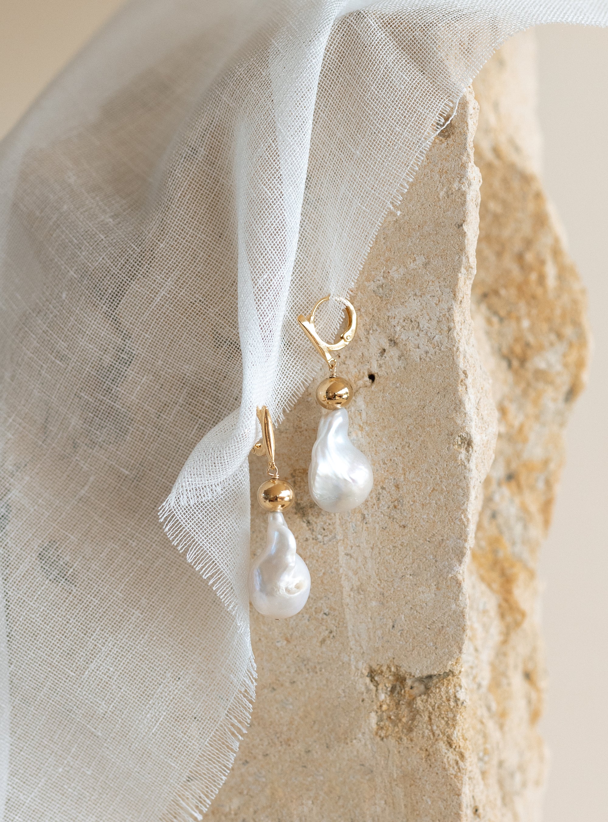 Boucles Aimée perles