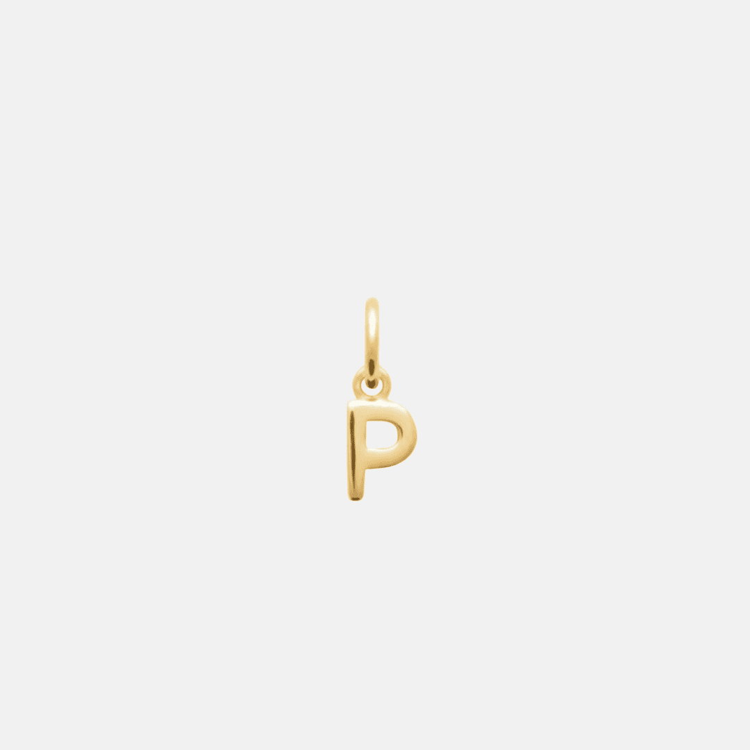 Lettre plaquée or 24 carats microns pour bijou personnalisable