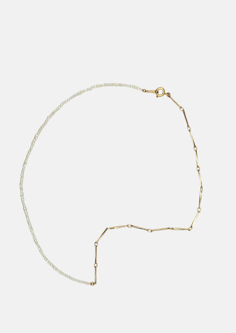 Teri two-material necklace