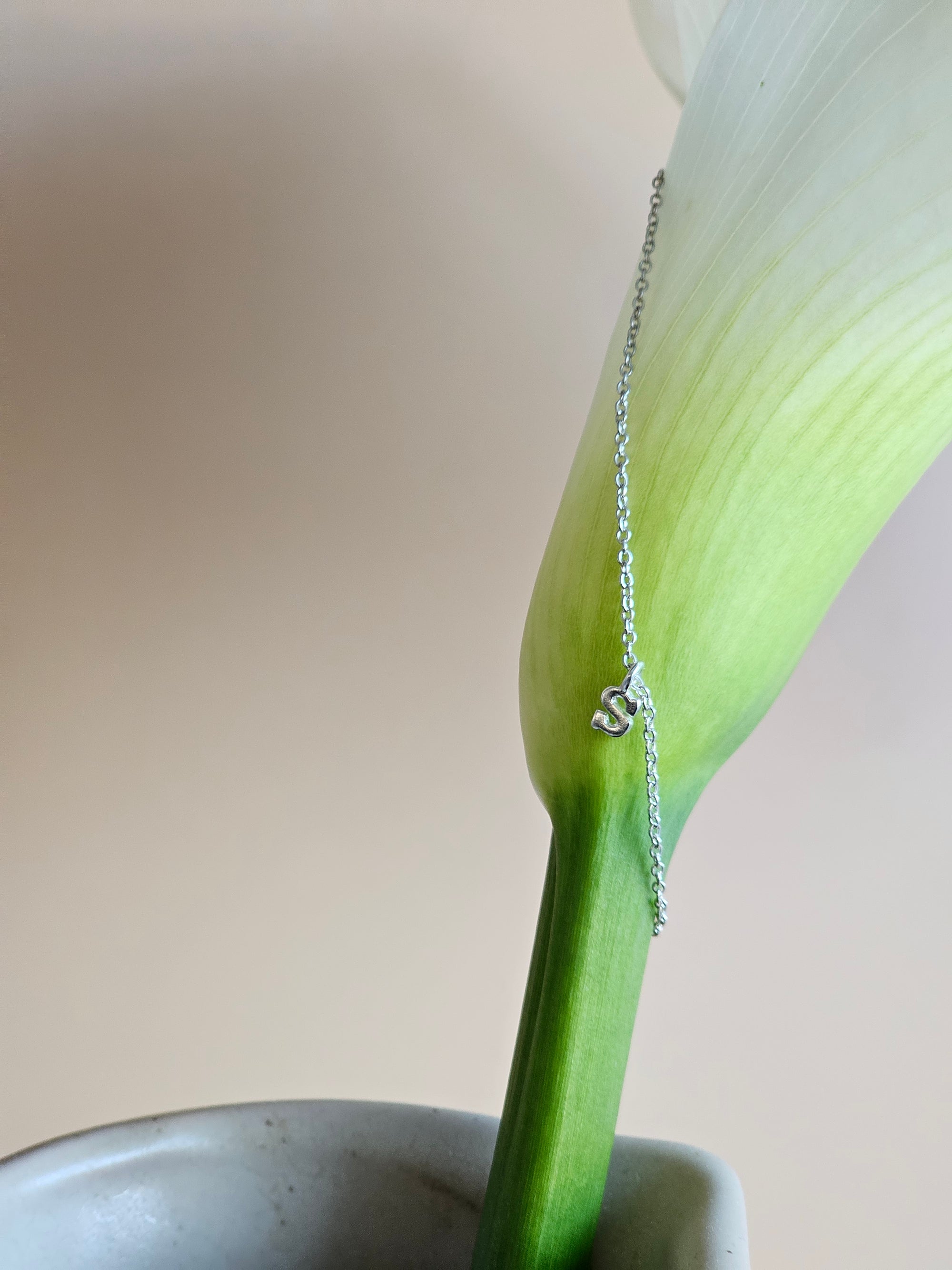 Silver Love Letter Necklace