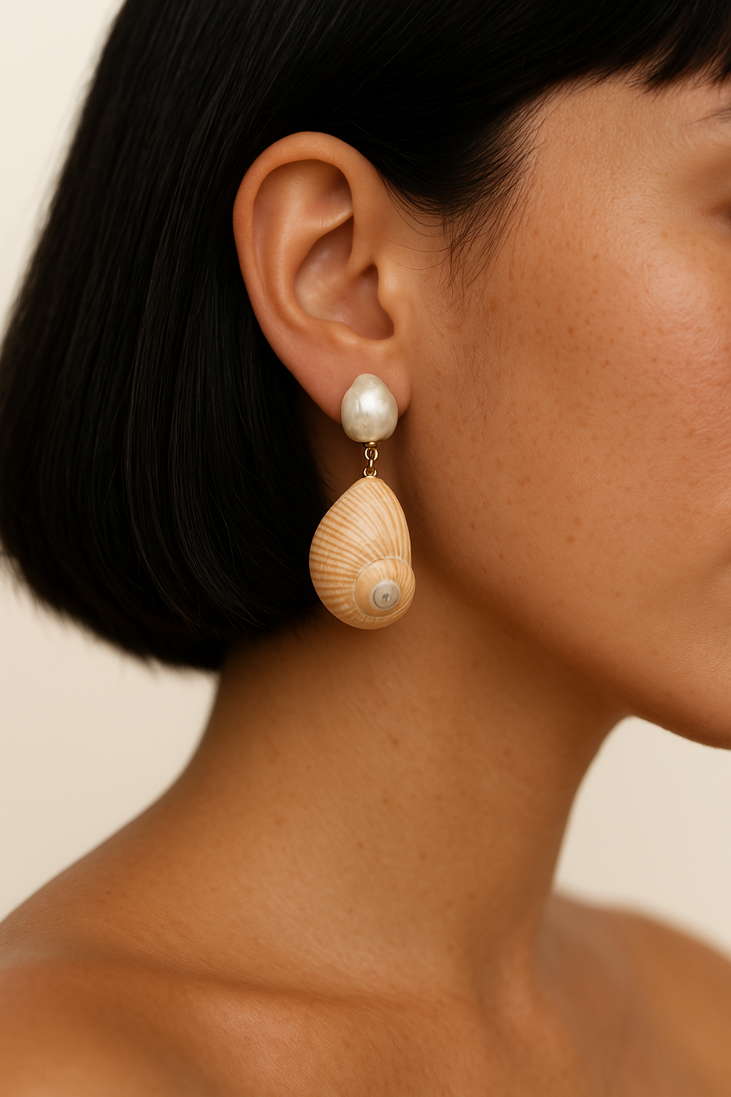 Boucles d'oreilles coquillages fabriquées en France