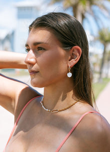 Shell hoop earrings