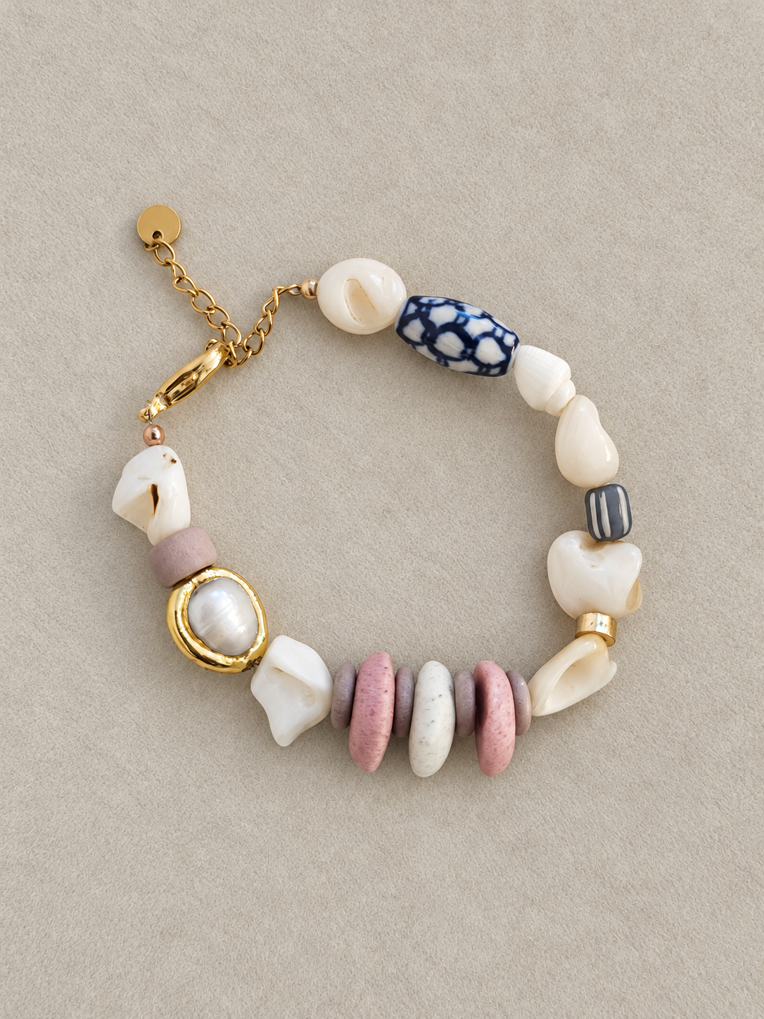 Bracelet perles et pierres semi précieuses
