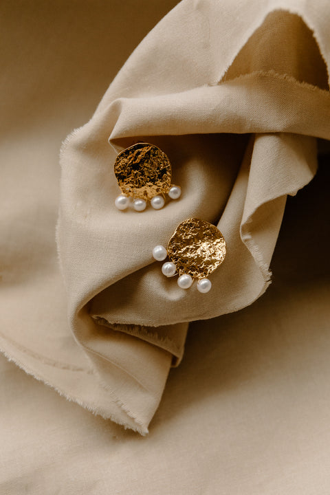 Rosa 4 pearl earrings