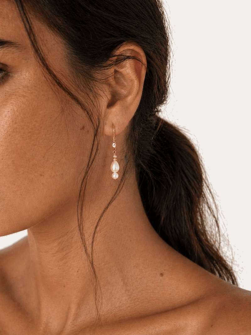 Boucles en perles de cultures pour la fete des meres 