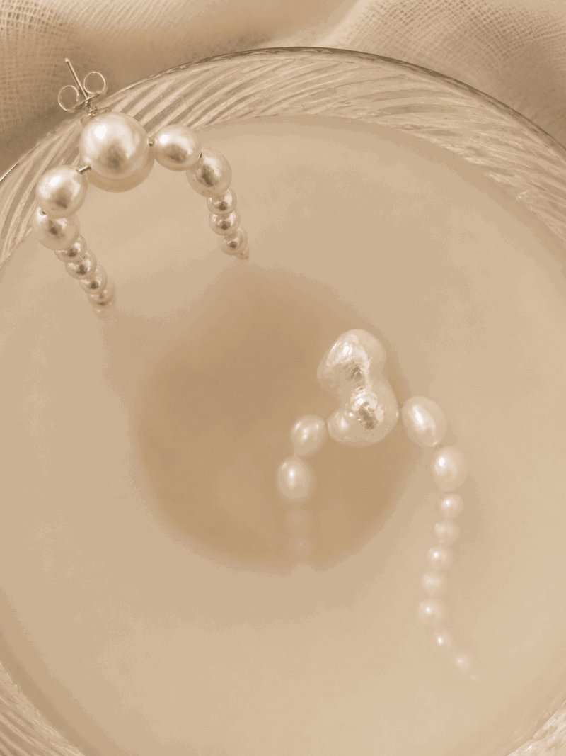 Boucles Jess pendantes en perles baroques