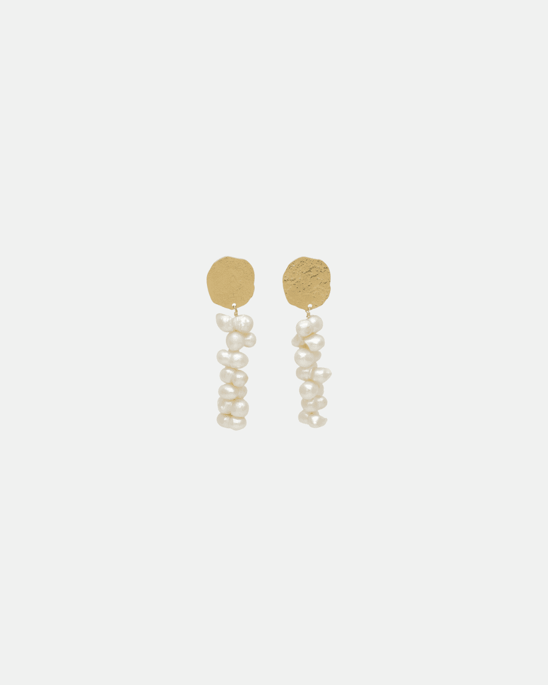 Boucles d'oreilles pendantes en perles de culture baroques et plaqué or 24 carats 3 microns