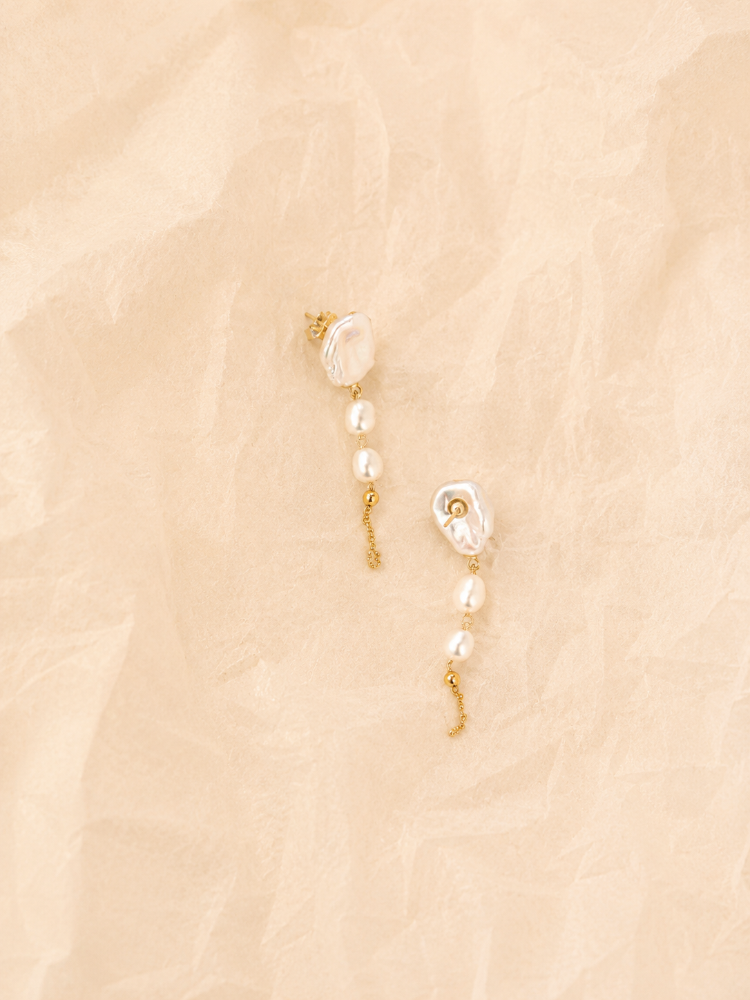 Boucles pendantes Yuna en perles