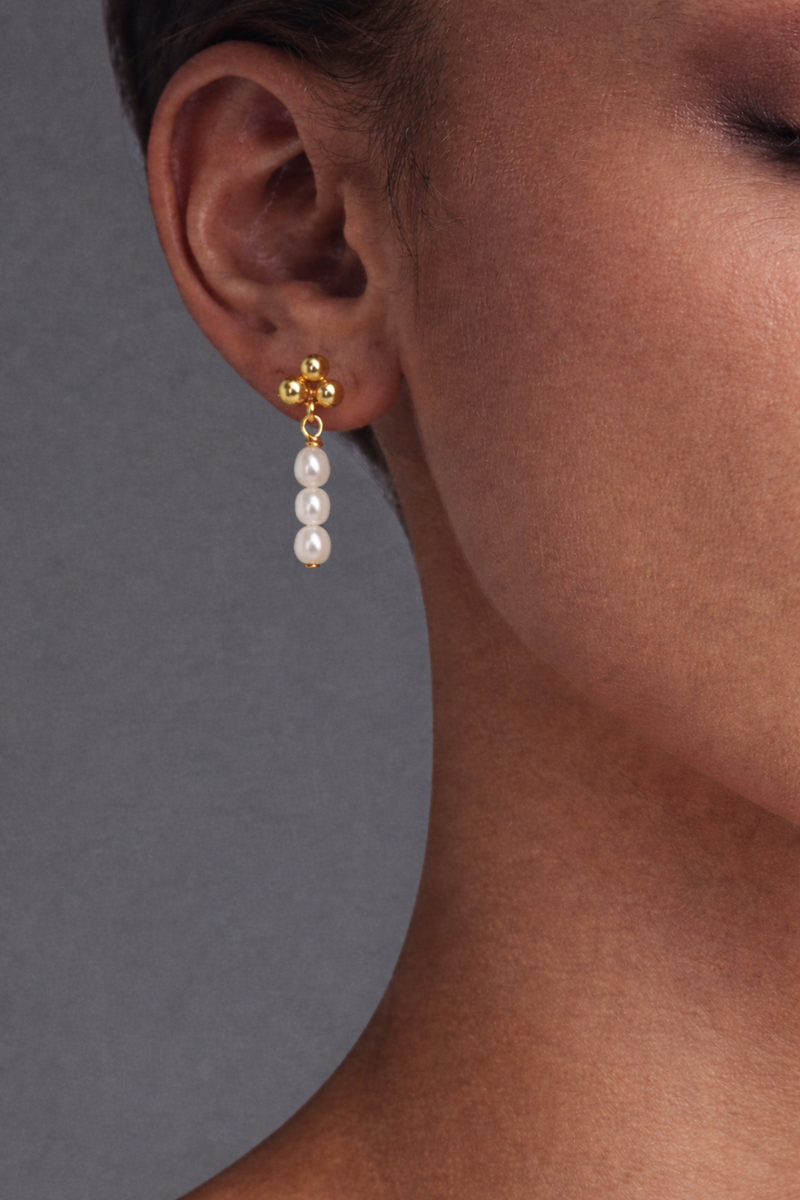 Boucles d'oreilles légères en perles de culture