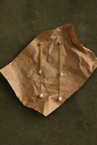 Boucles longues en chaine et perle de culture
