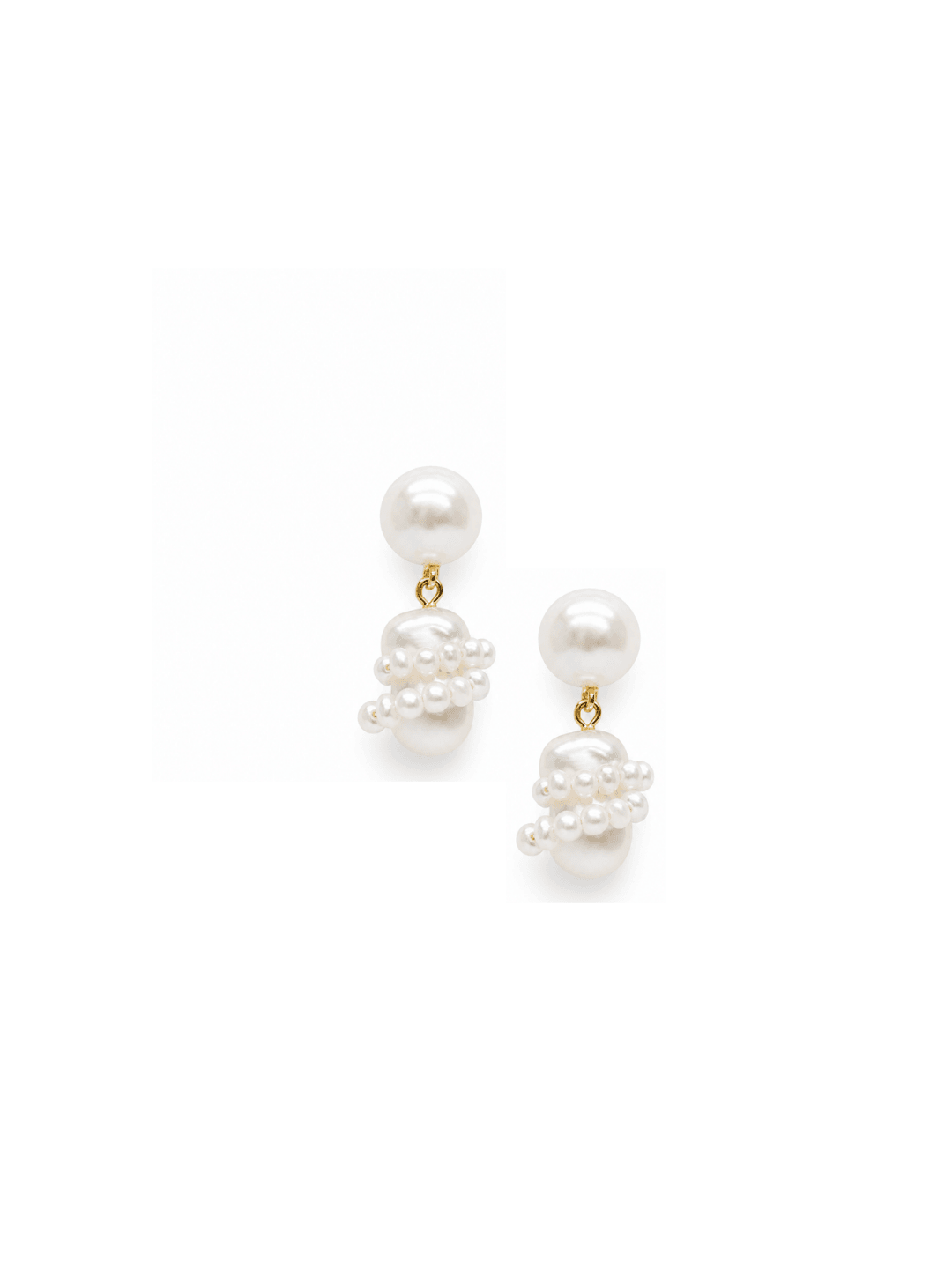 boucles d'oreilles femme en perle de culture baroque