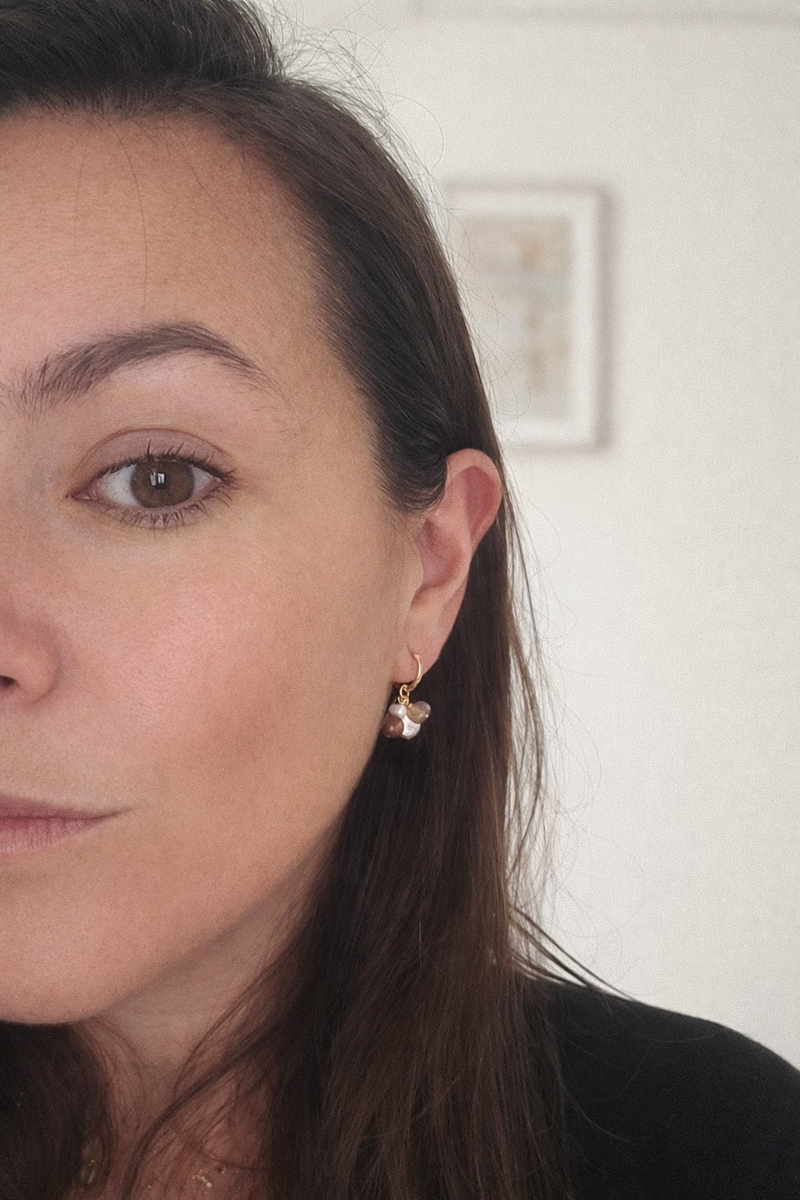 Mini créoles en perles fabriquées en France