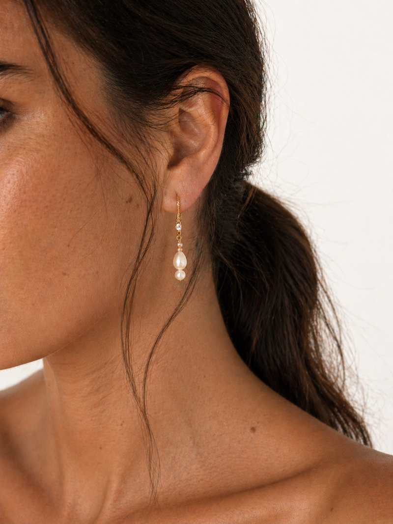 Boucles en perles de cultures pour la fete des meres 