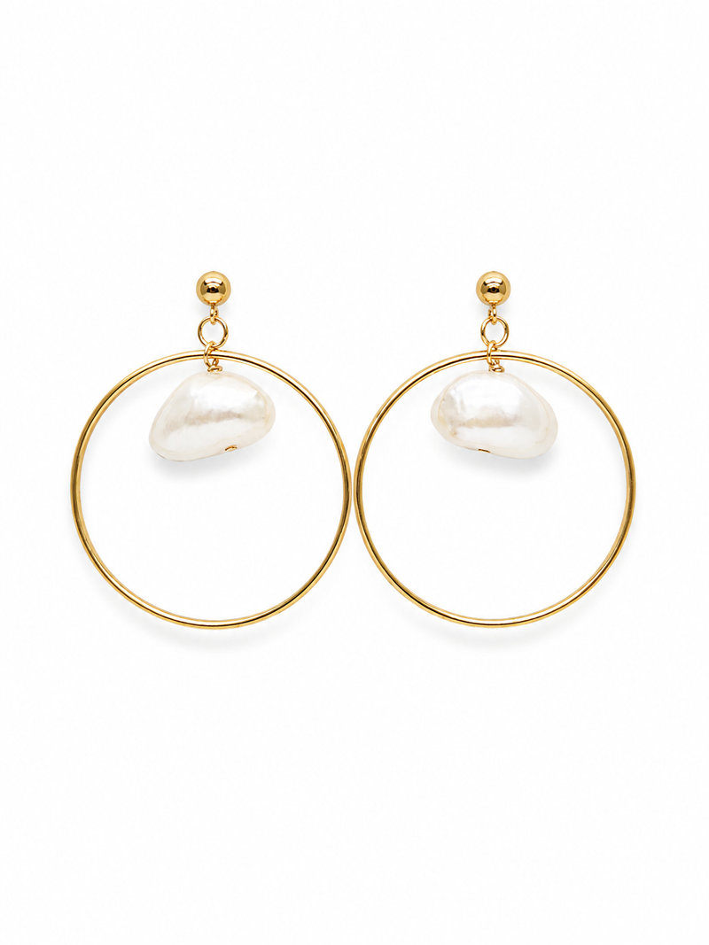 Romy large round hoops