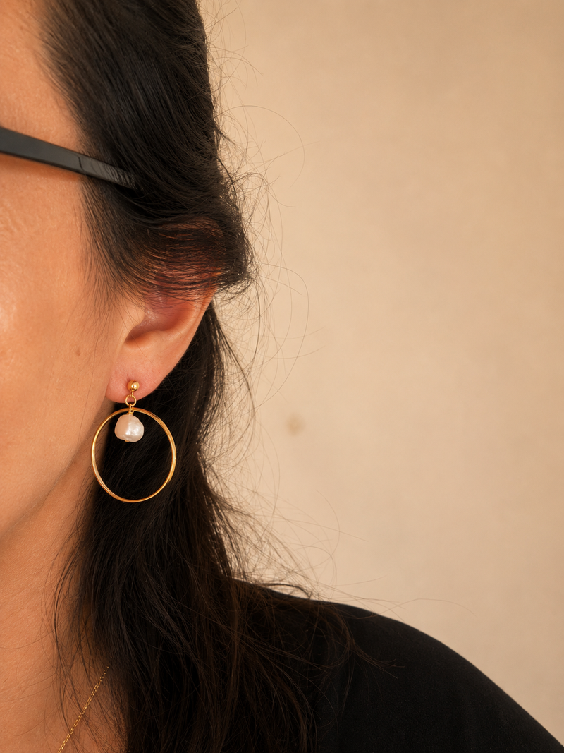 Romy large round hoops