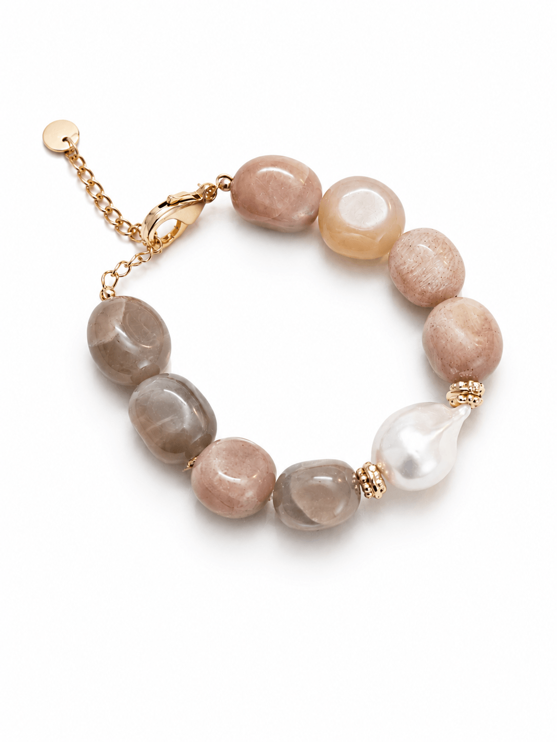 Bracelet pour femme en perles africaines et perles de culture