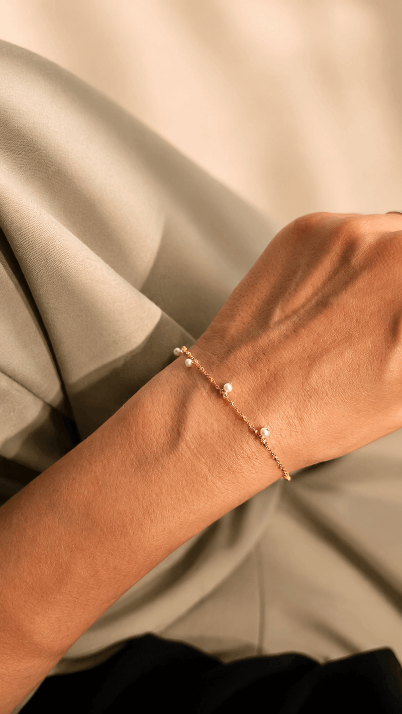 Bracelet Lilie chaine et perles