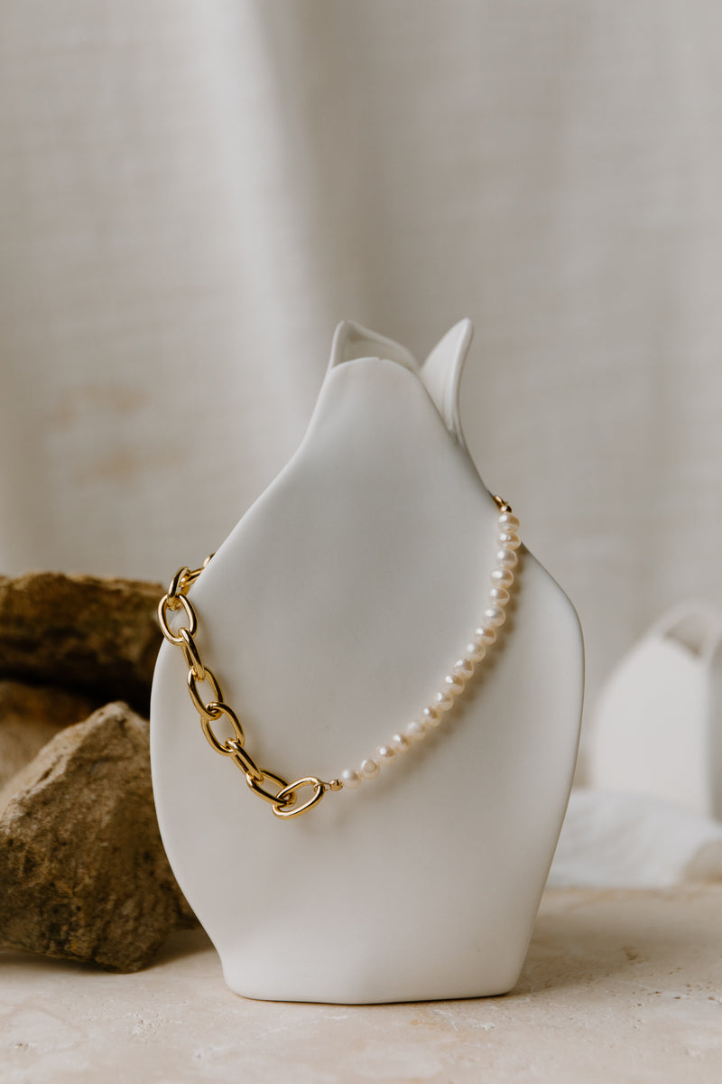 Charly bi-material necklace