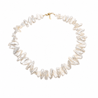 Choker pour femme en perles de culture baroques