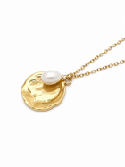 Tess Medal and Pearl Necklace