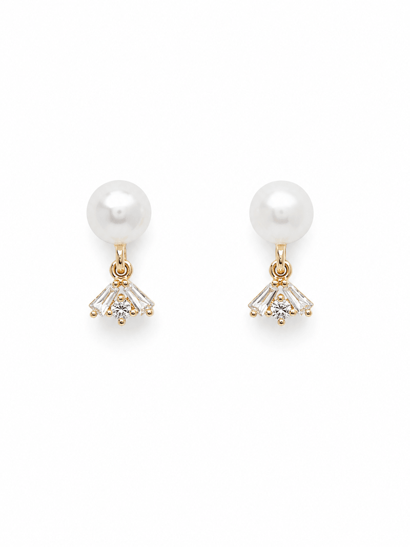 France earrings with pearls and Swarovski crystals