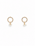 Small round pearl stud earrings