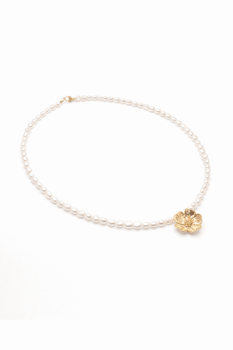 Collier fleur Aya en perles