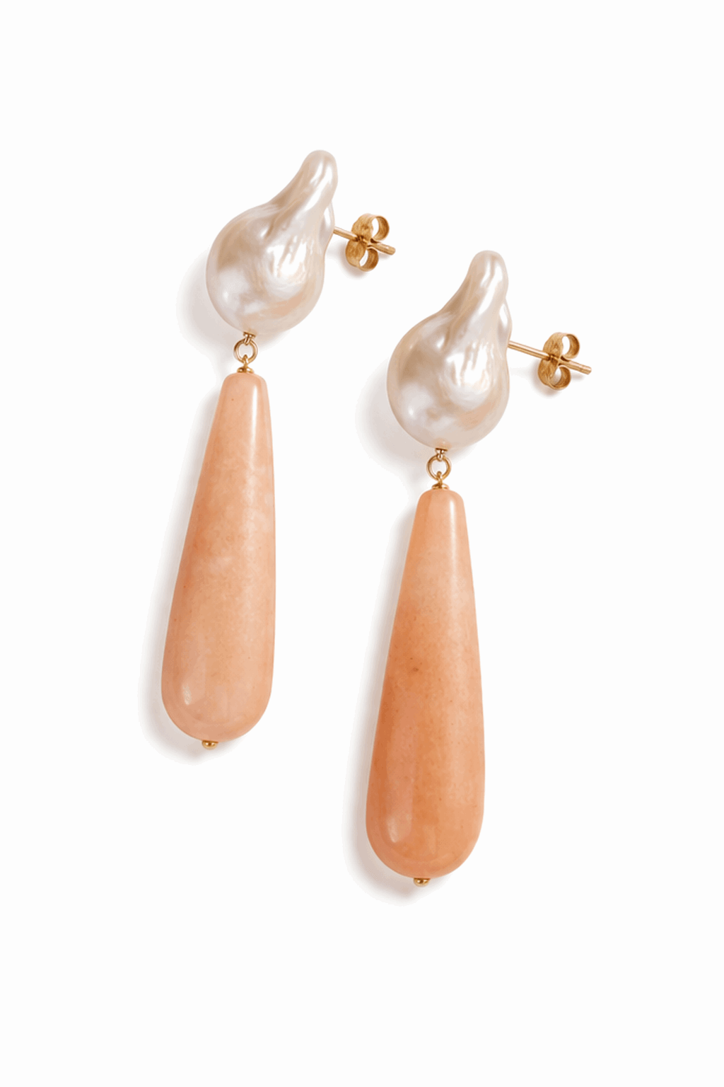 Boucles Straw en perle de culture baroque