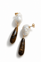 Boucles Straw en perle de culture baroque