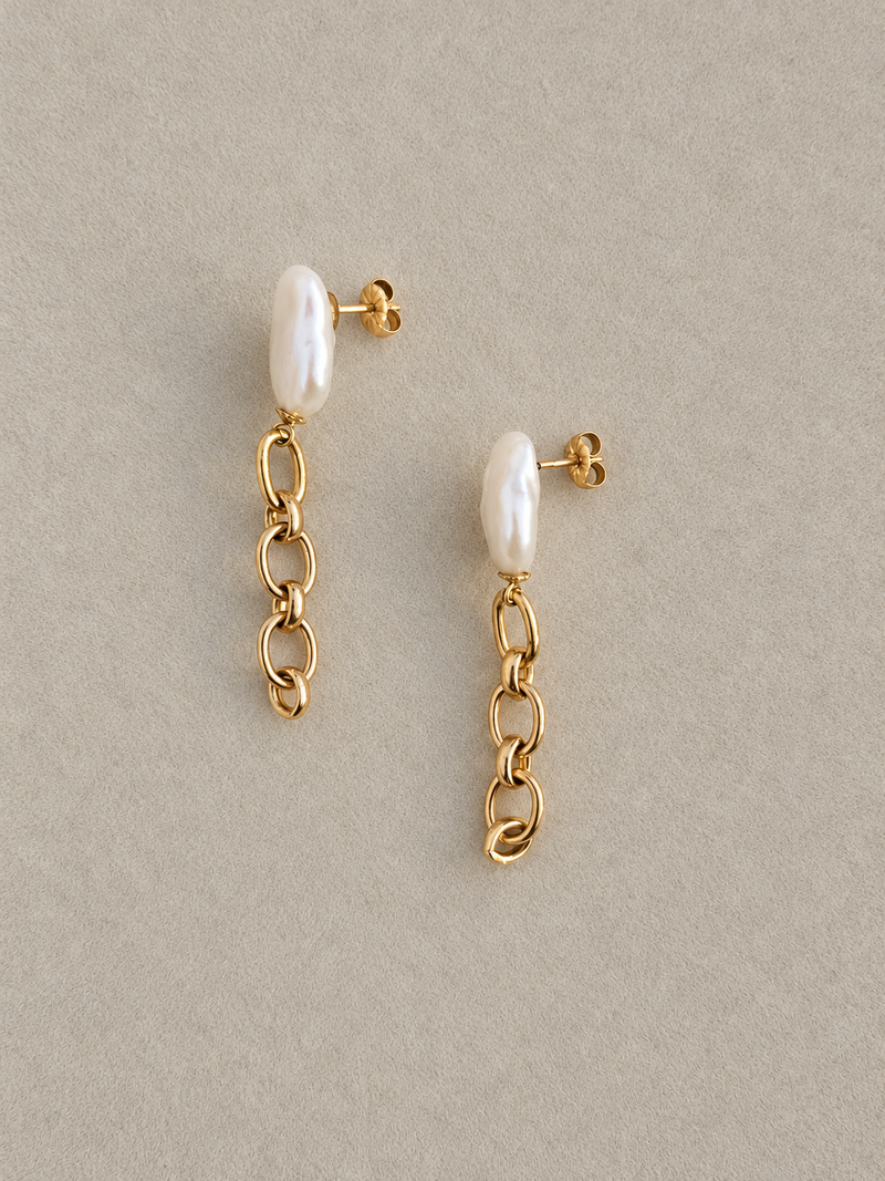 Boucles chaine et perles