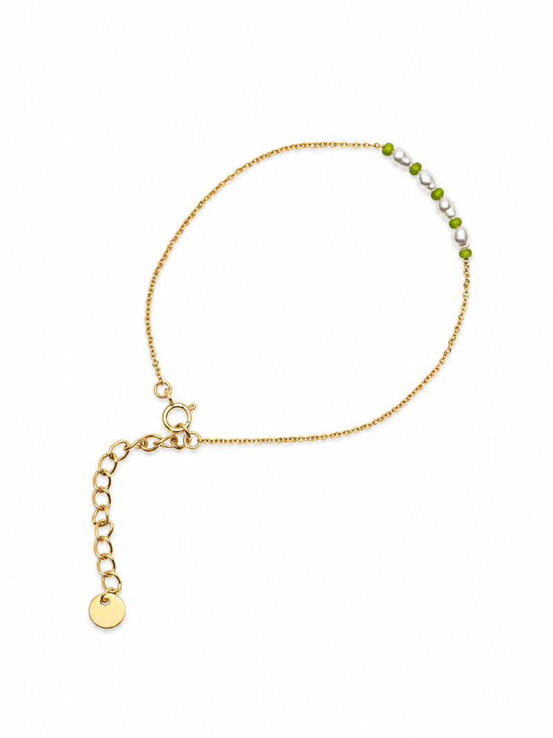 Green bead bracelet
