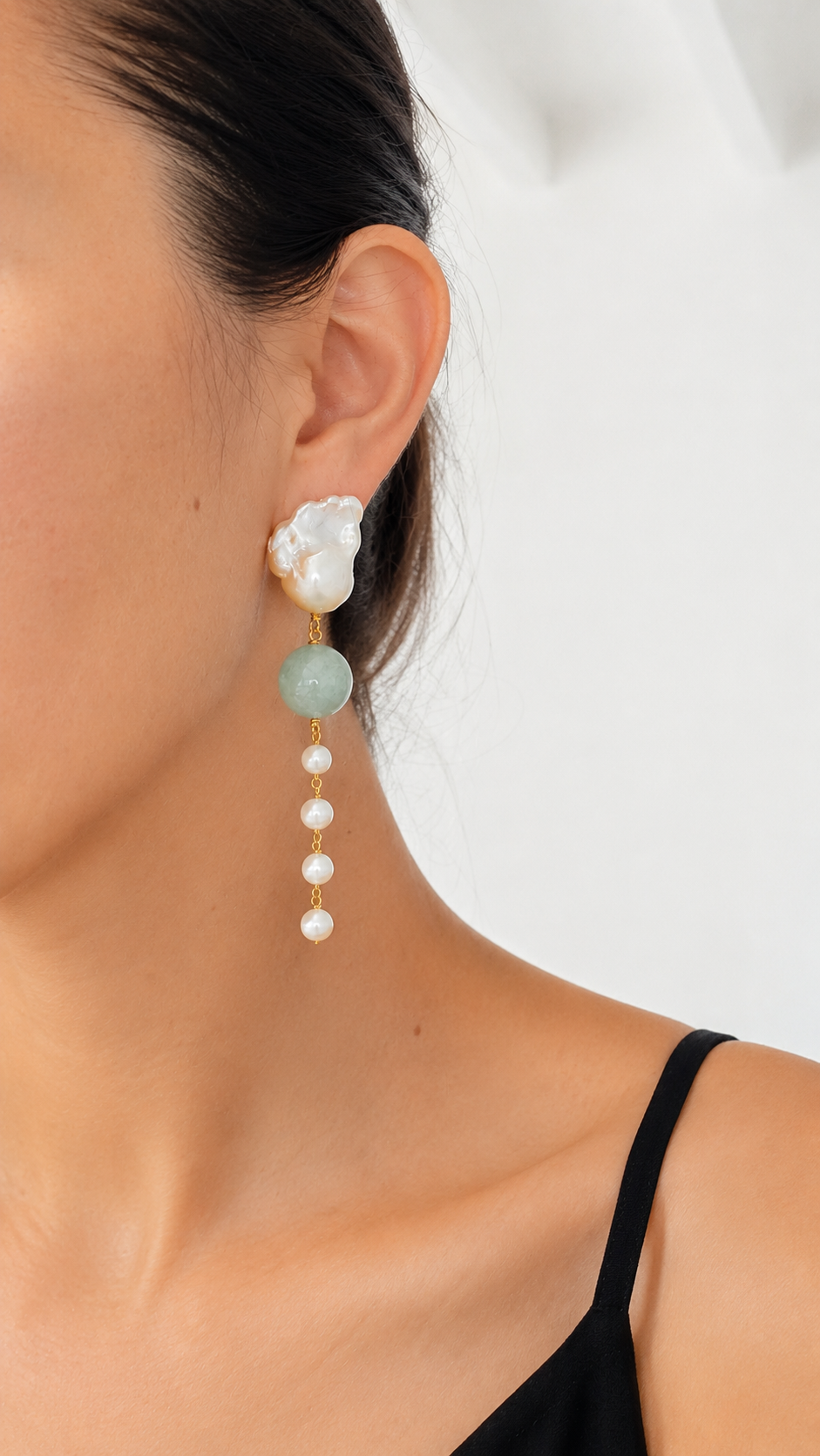 Maxi boucles d'oreilles Maia en pierre