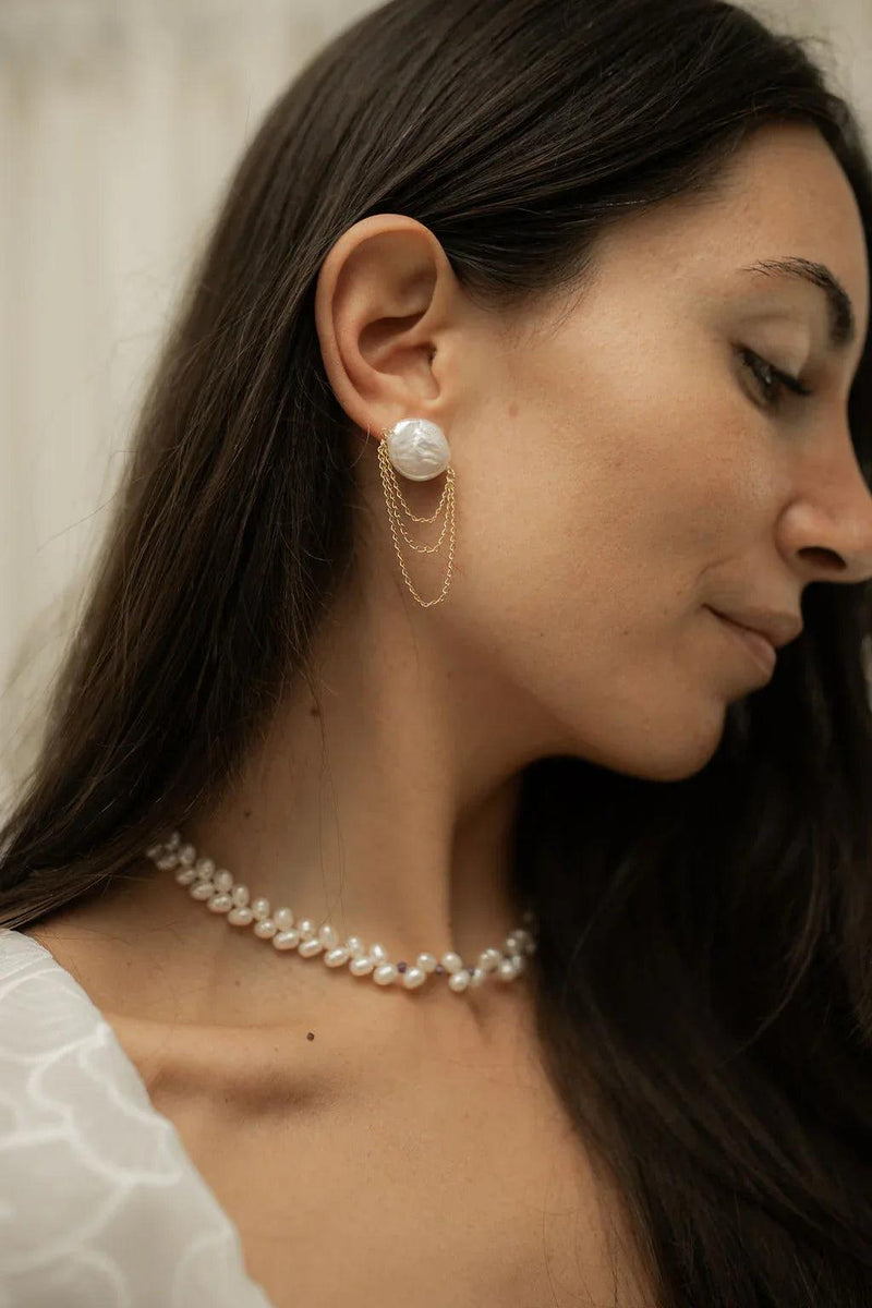 Collier Jo en perles de culture nacrées