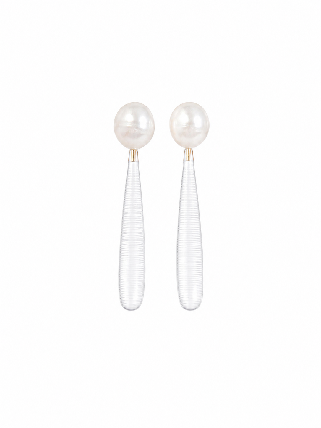 Boucles longues Colette en cristal de roche