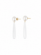 Boucles longues Colette en cristal de roche