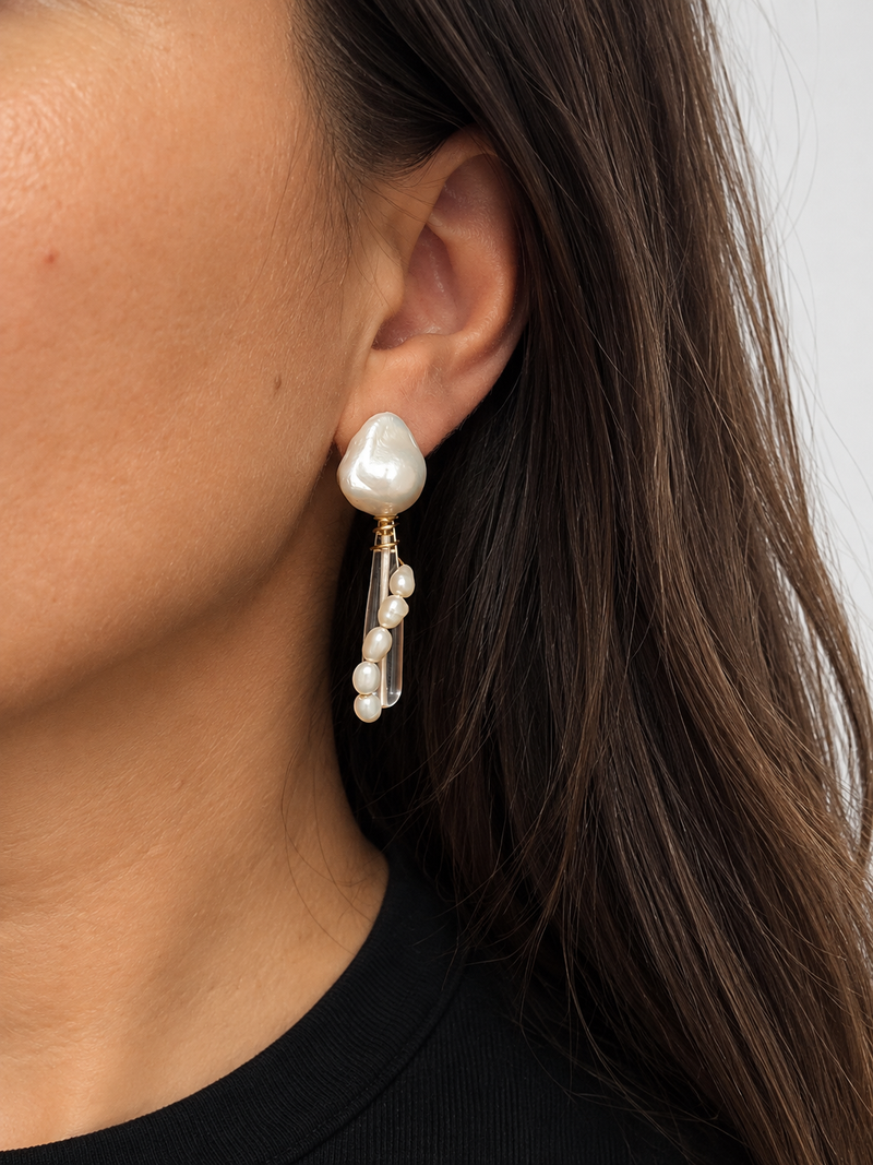 Maxi boucles d'oreilles Colette en cristal