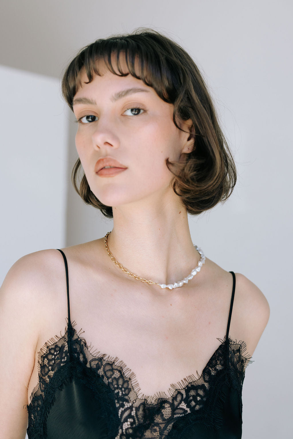 Ress Halskette aus zwei Materialien