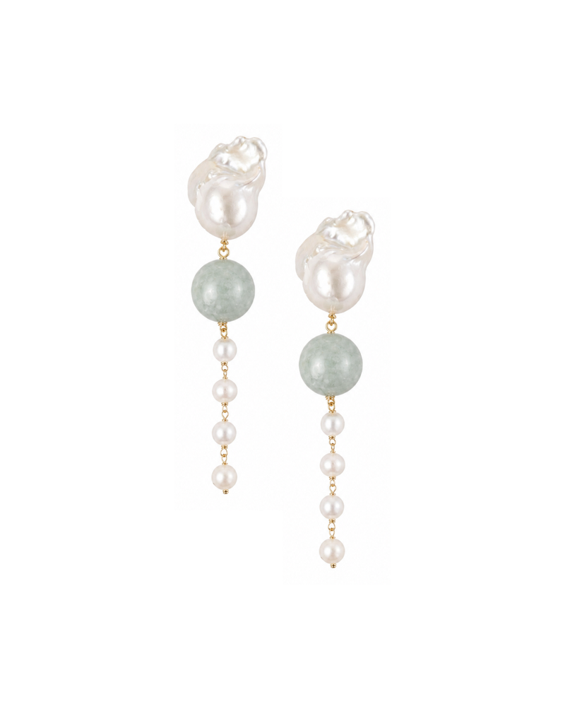 Maxi boucles d'oreilles Maia en pierre