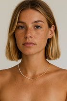Teri two-material necklace