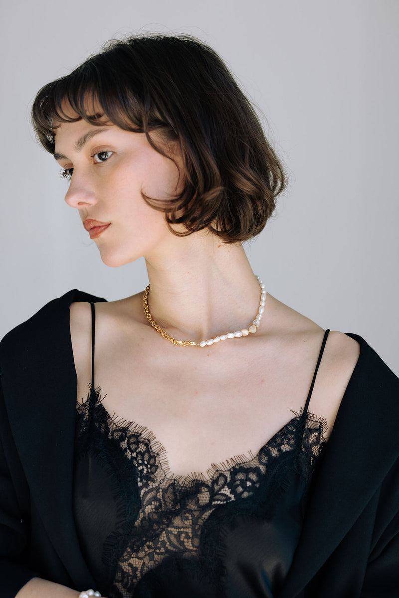 Ash Halskette aus zwei Materialien