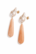 Boucles Straw en perle de culture baroque