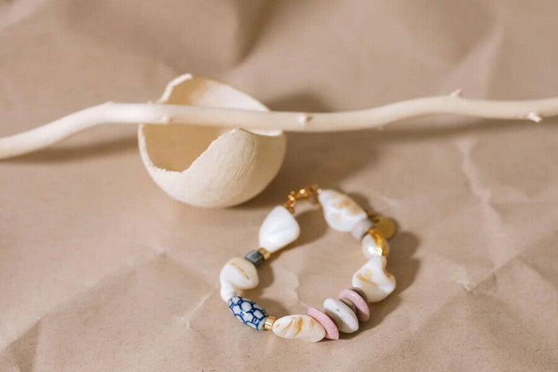 Bracelet perles et pierres semi précieuses