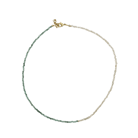 Emmie bi-material necklace